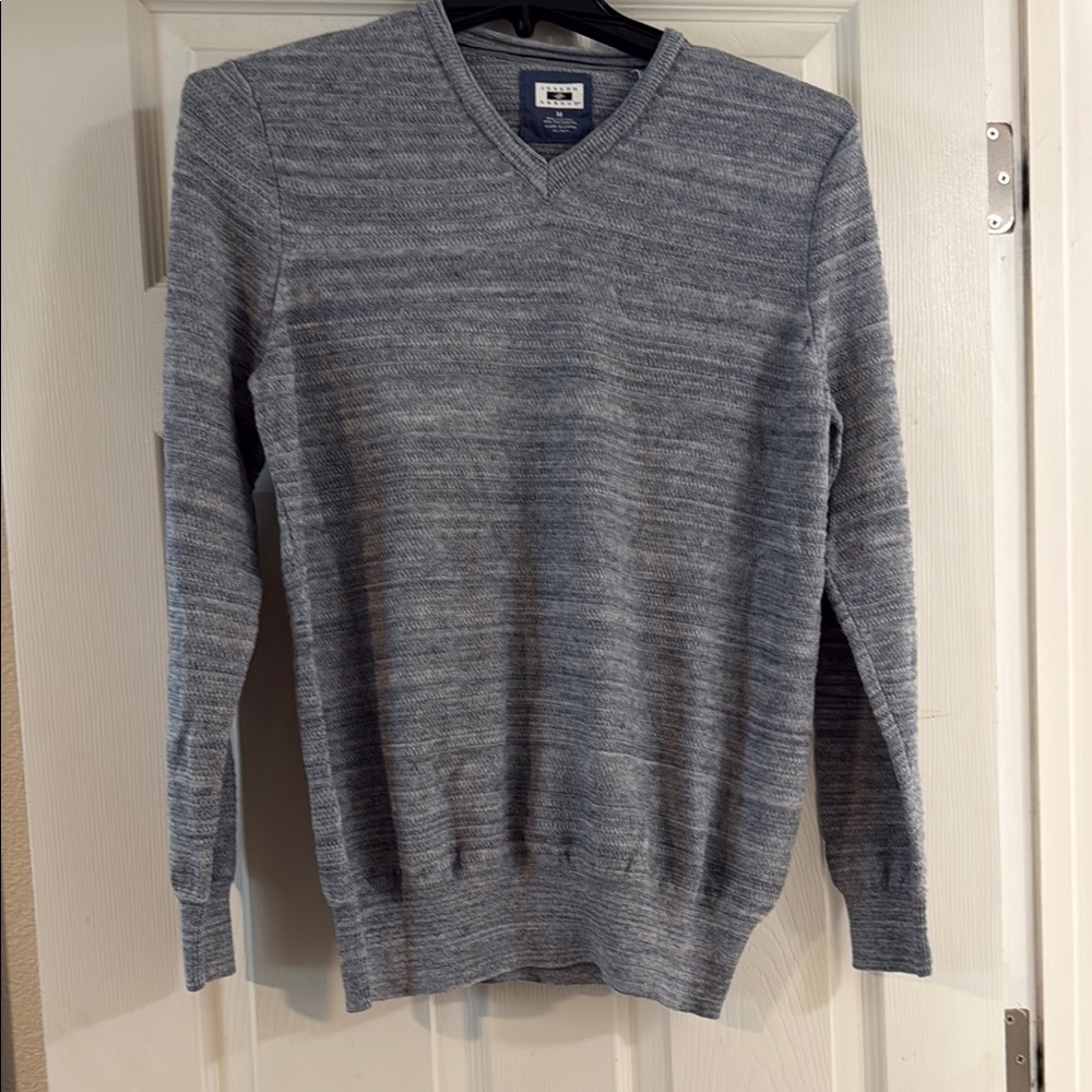 Joseph Abboud Men's Heathered Gray V-Neck Sweater